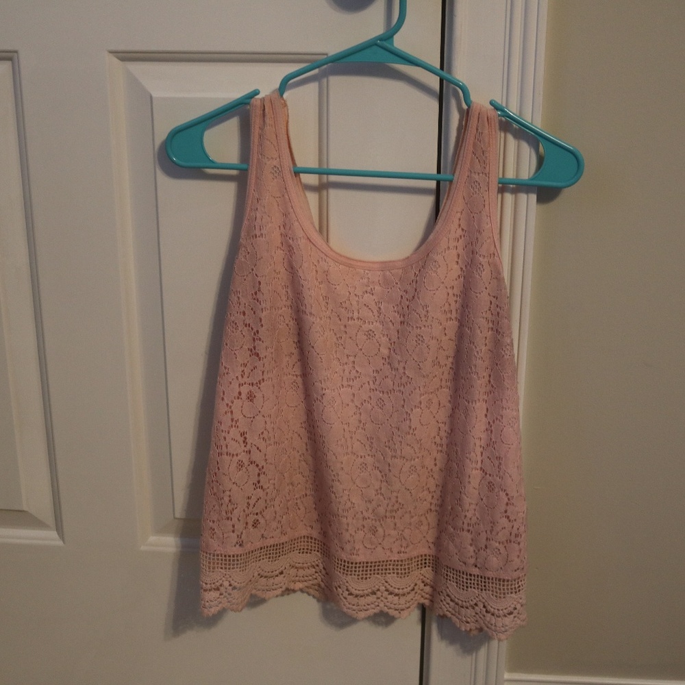 Floral pink summer tank